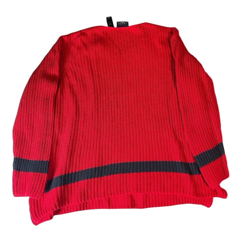 Women's Crazy Horse Liz Claiborne 100% Cotton Sweater Red Size Large - Picture 3 of 5
